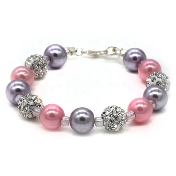 My Bead Emporium Jewelry - Bracelet with black and pink pearl beads.